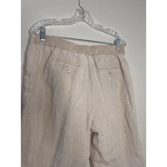 Carter Club Petite‎ Classic Fit Linen Blend Pants Beige Size 10P - Picture 5 of 7
